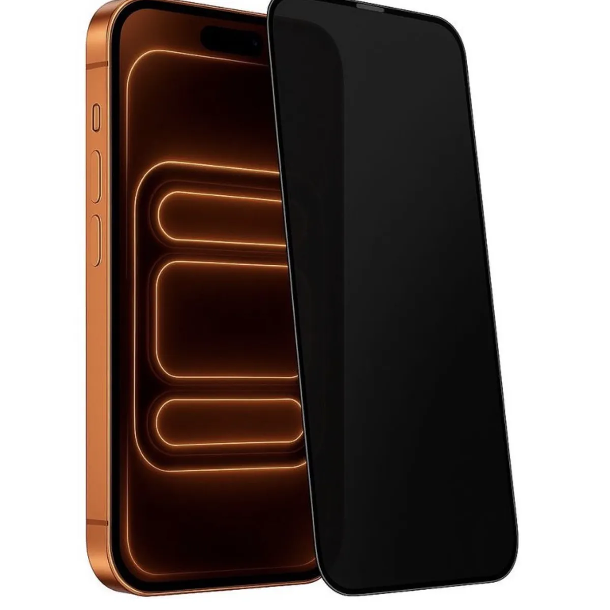 GENERICO - Lamina de Vidrio Anti Espía Para iPhone 17 Pro + Cámara Aluminio