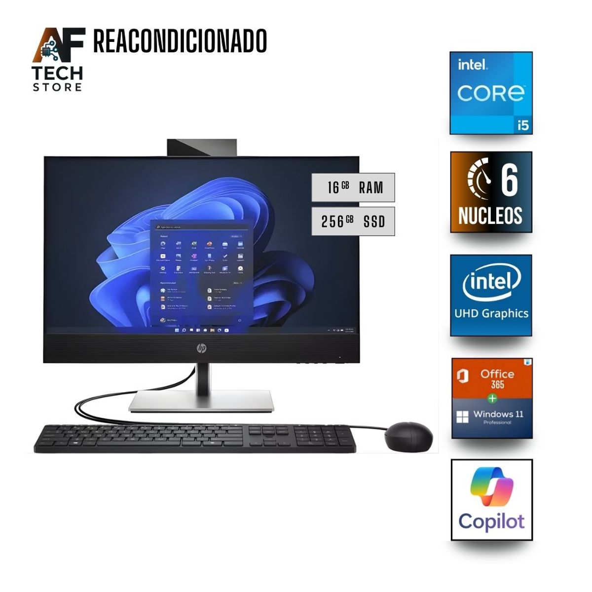 HP - AIO HP 440 G9 I5 12th 16GB 256GB - Win11+Office - Reacondicionado Profesional