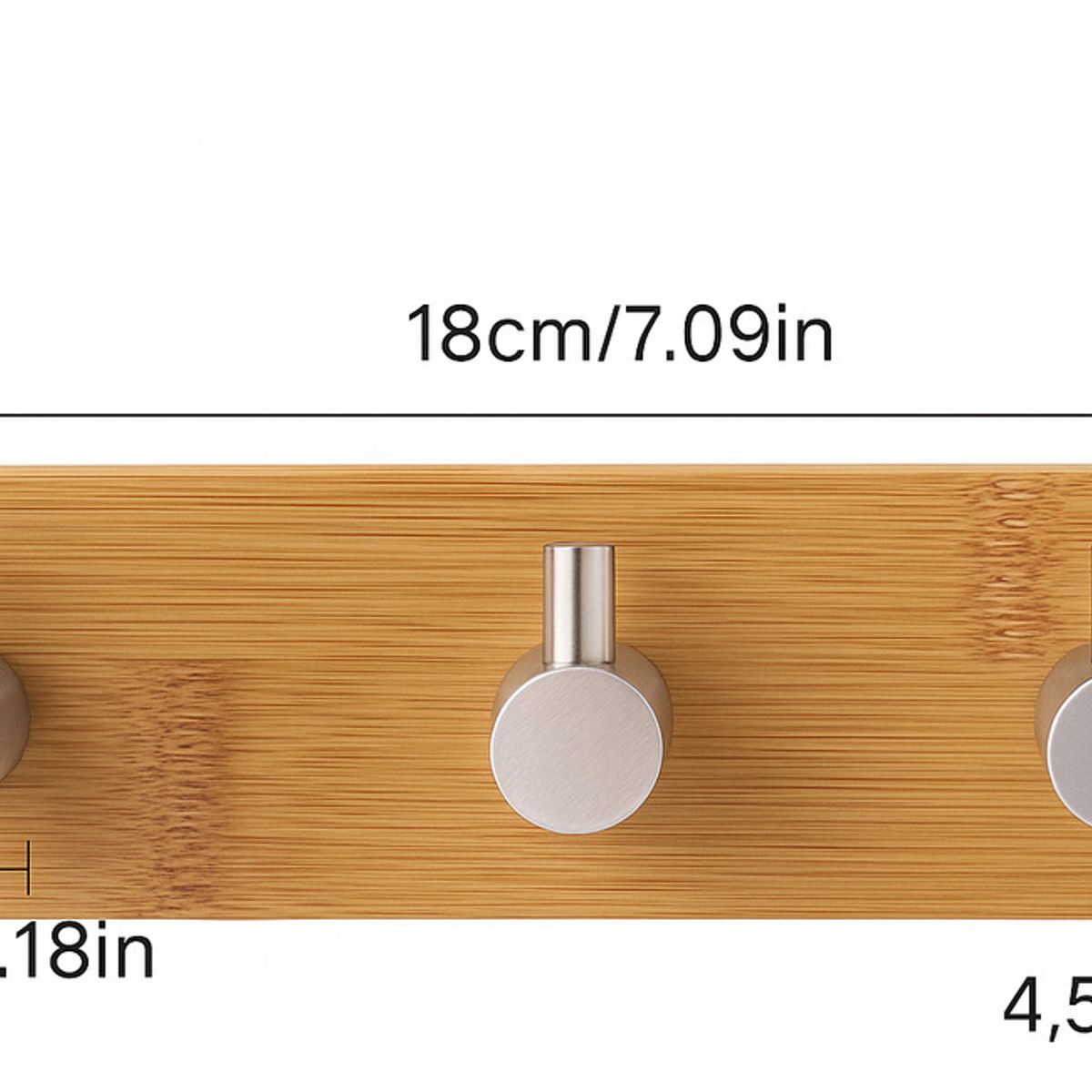 GENERICO - Colgador Perchero Acero Inoxidable Bambu Colgador Pared