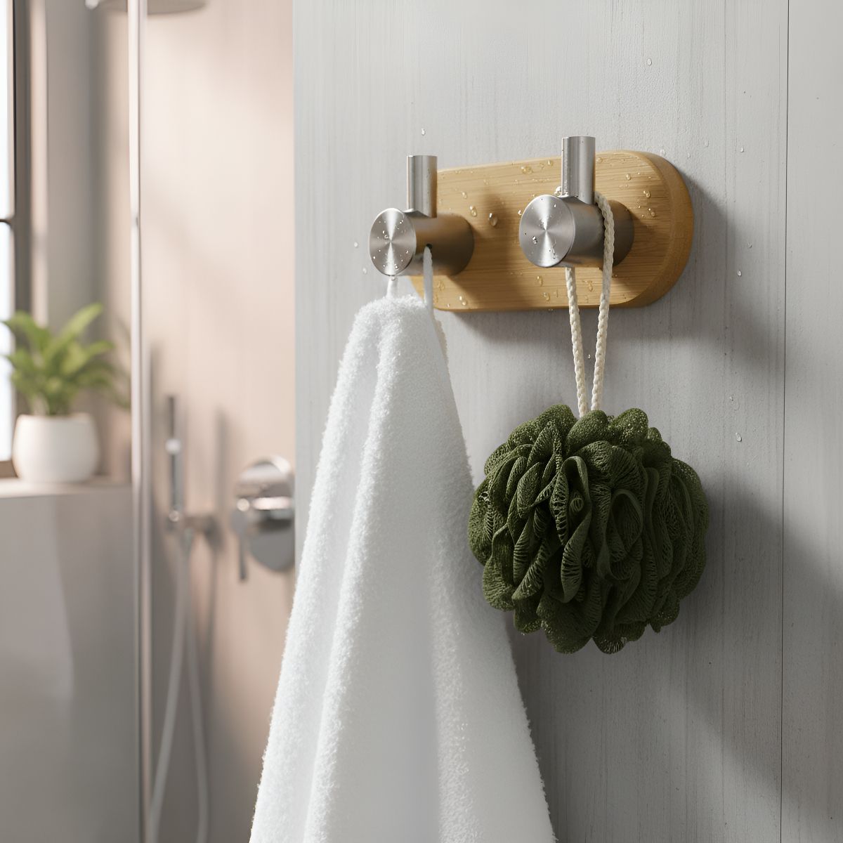 GENERICO - Colgador Pared Acero Inoxidable Bambu Colgador Perchero