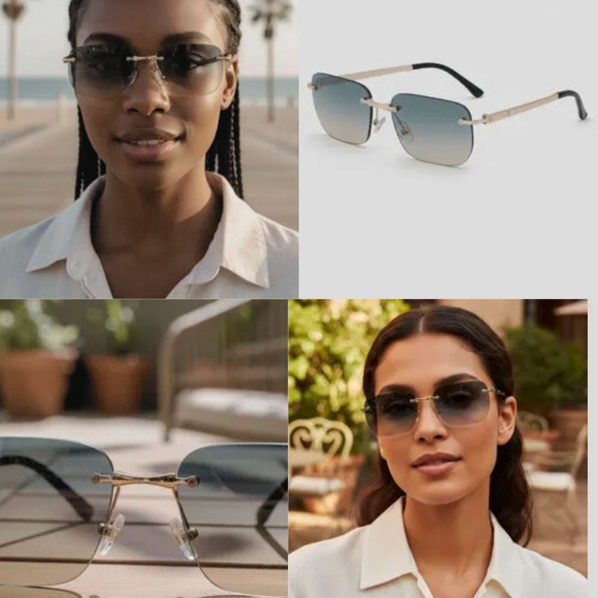 FANEL - Lentes de Sol Rectangulares Unisex Fanèl UV400
