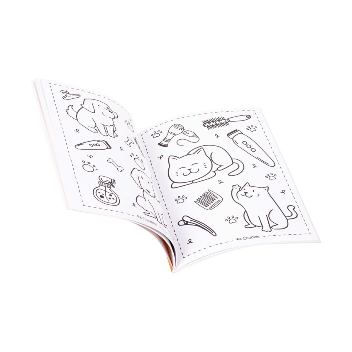 CREATIVE - Libro Colorear Doodles Perro Gatos 50 Diseños Creative