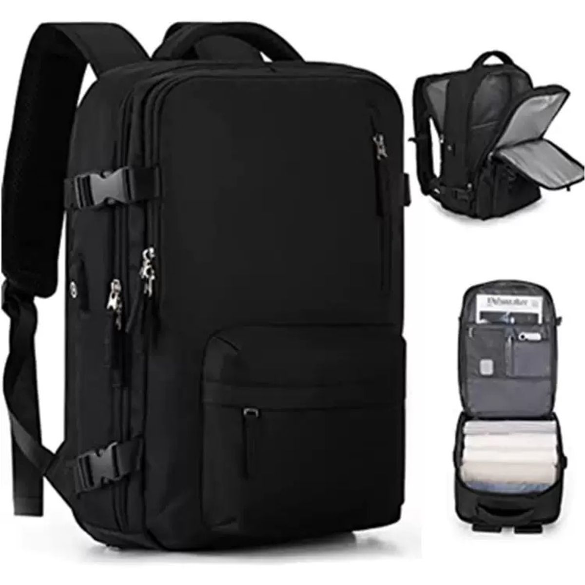 MOMO - Mochila De Viaje Avión Balistica  Aprobado Gran Capacidad  Diseño De La Tela Lisa