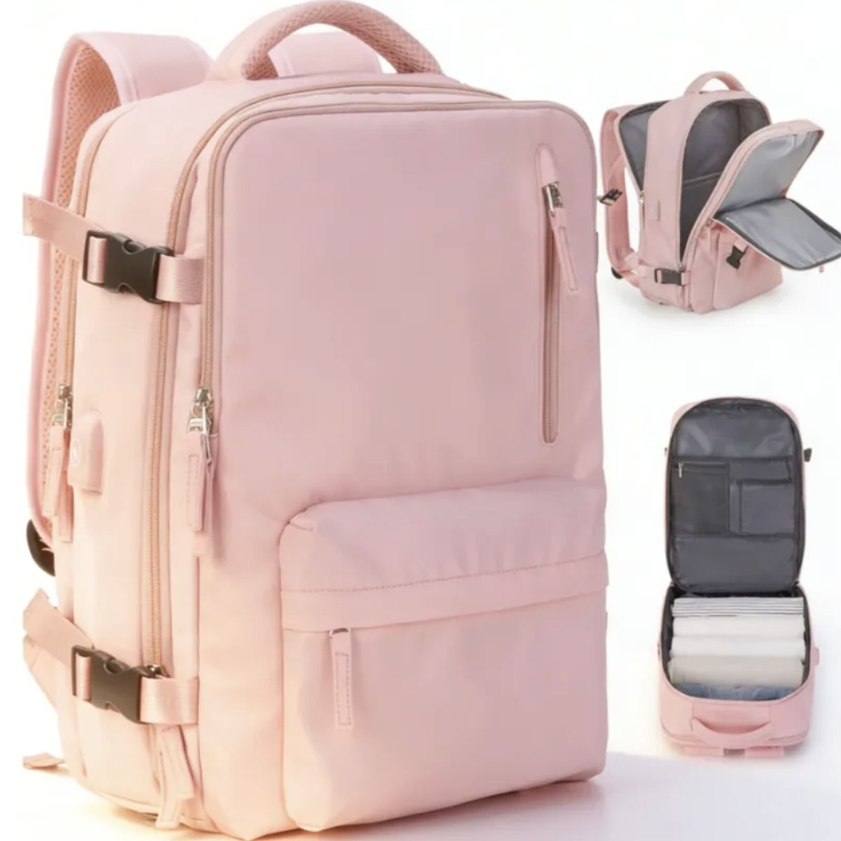 MOMO - Mochila De Viaje Avión Balistica  Aprobado Gran Capacidad  Diseño De La Tela Lisa