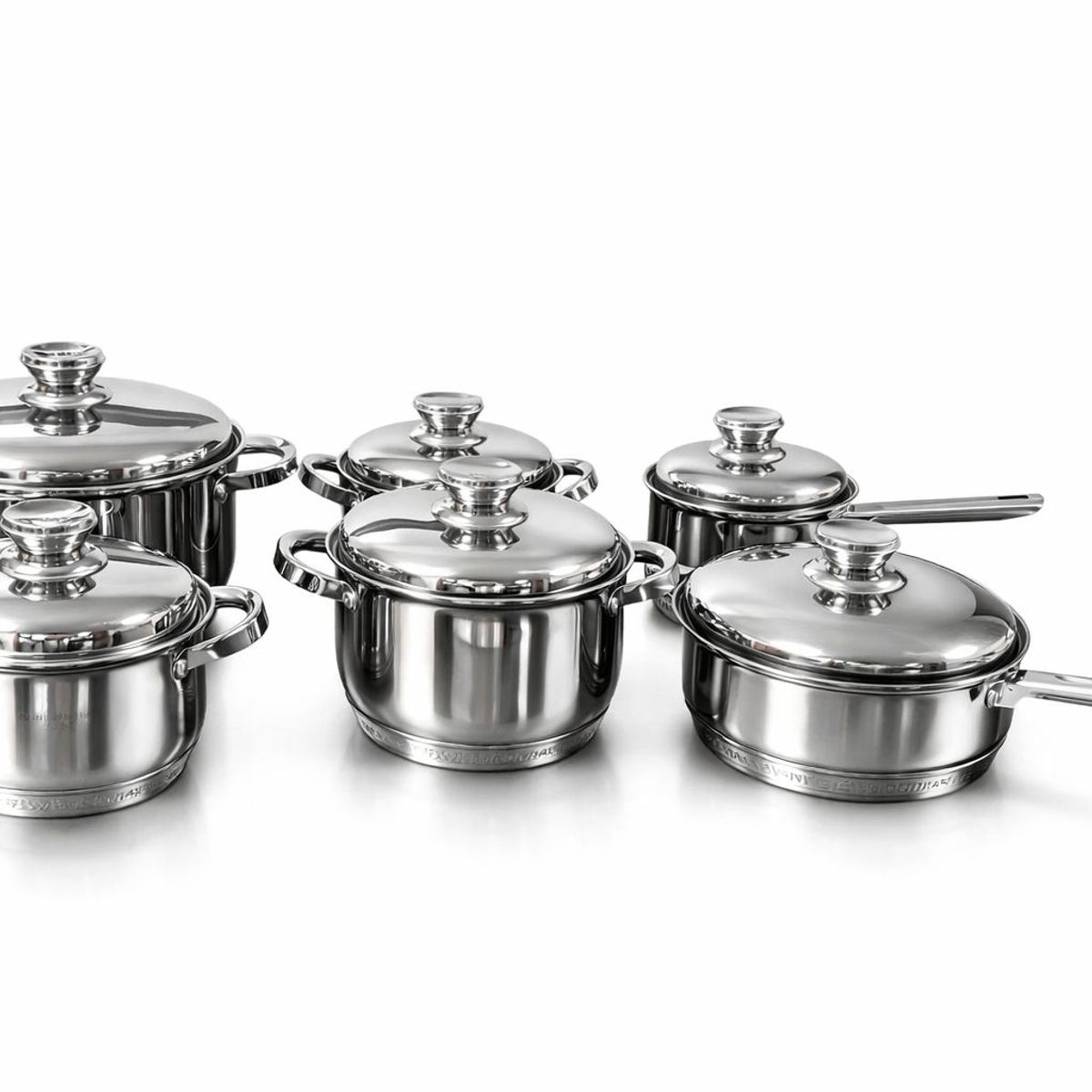 GENERICO - Batería De Cocina 12 Piezas Plateado