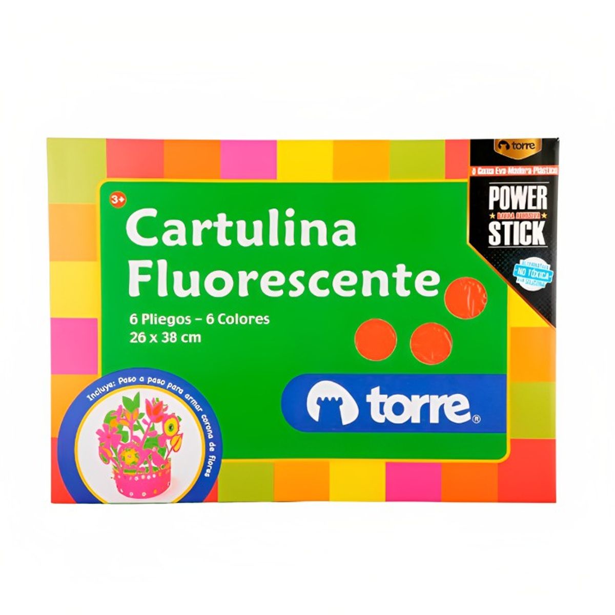 TORRE - Pack 3 Bolsón de Cartulina Flúor 6 Hojas Imagia  Torre
