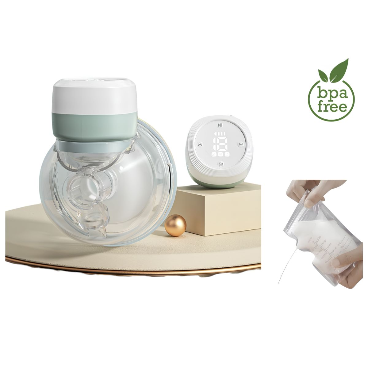 LUBABYCAS - Extractor De Leche Eléctrico Manos Libre W103 LuBabycas