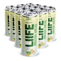 QNT - Pack x 12 Agua Proteína 330 ml con 10 gr. por lata Sabor Lemon-Ginger
