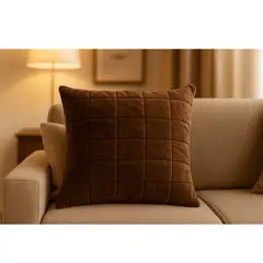 GENERICO - PACK DE 4 FUNDAS PARA COJÍN TERCIOPELO ROMBO 45X45