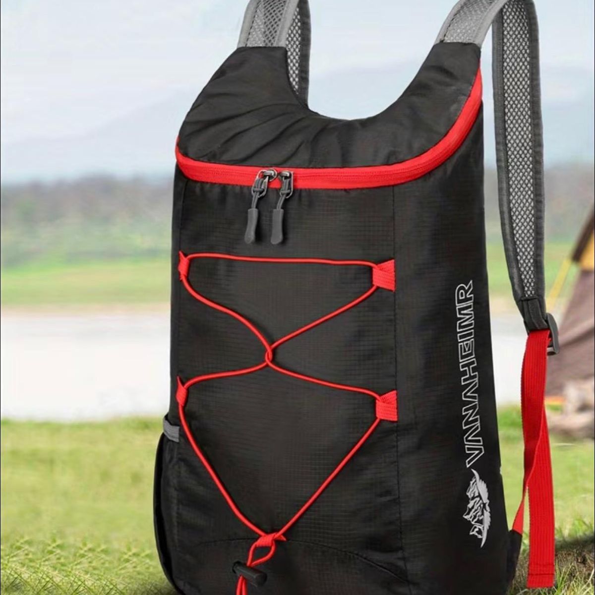 GENERICO - Mochila plegable multifuncional para exteriores bolsa deportiva de tela de nailon impermeable y ligera de alta densidad para acampar senderismo y viajes