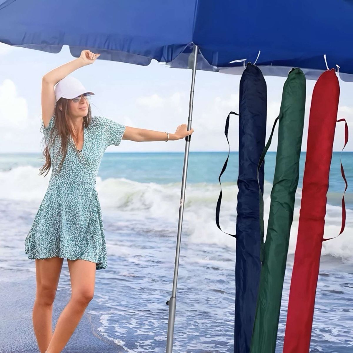 Sombrilla Quitasol Colores Surtidos con Protección UV 170 cm diametro, marca GENERICO - Foto Principal