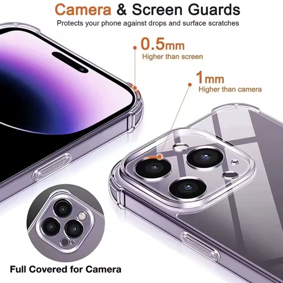 GENERICO - Carcasa Transparente Reforzada Para iPhone 14 Pro Max