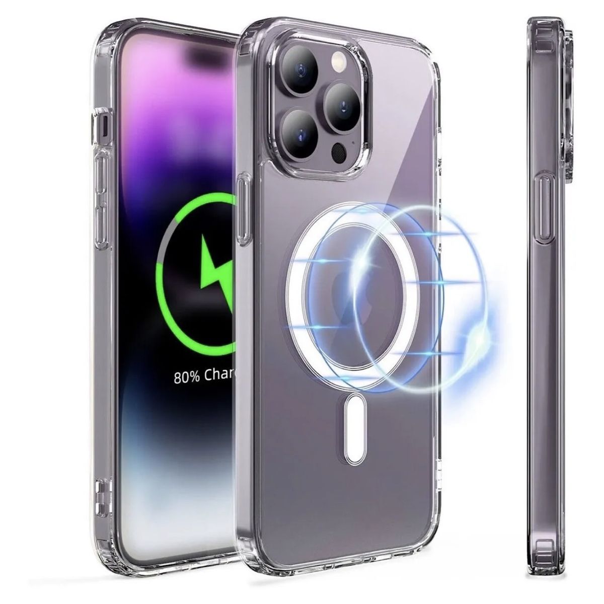 GENERICO - Carcasa Transparente Con Magsafe Para iPhone 14 Pro Max + Lamina