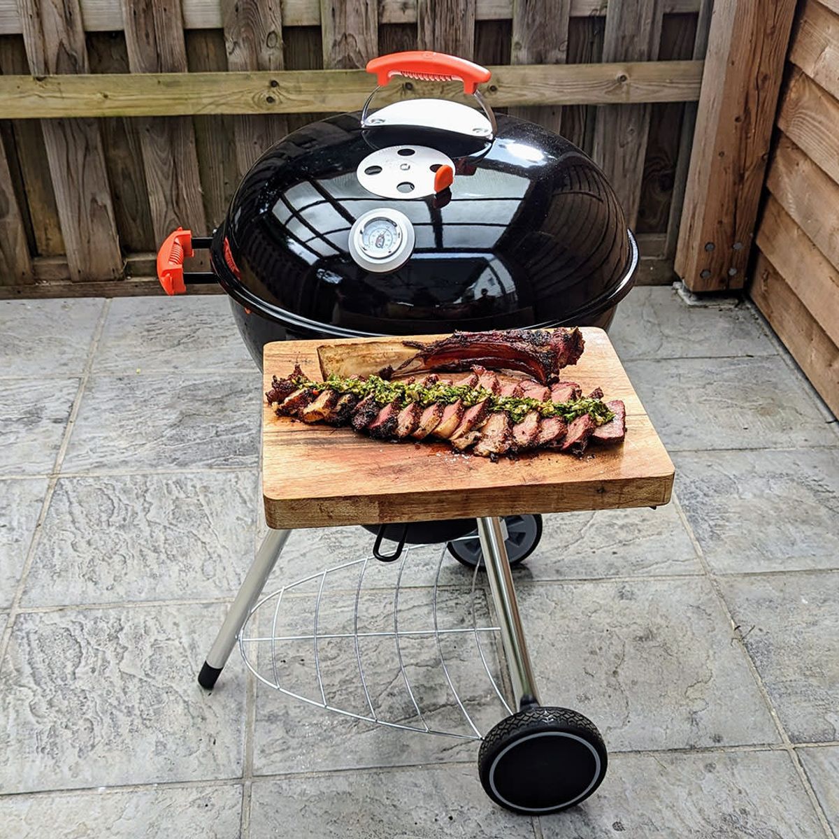 GENERICO - Parrilla Kettle Esmaltada - Rojo Acero inoxidable