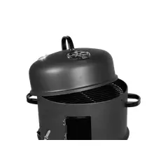 GENERICO - Ahumador Vertical 2 en 1 - Negro Acero inoxidable