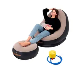 GENERICO - Sofá Tumbona Inflable Puff Inflable Reposa Pies + Inflador