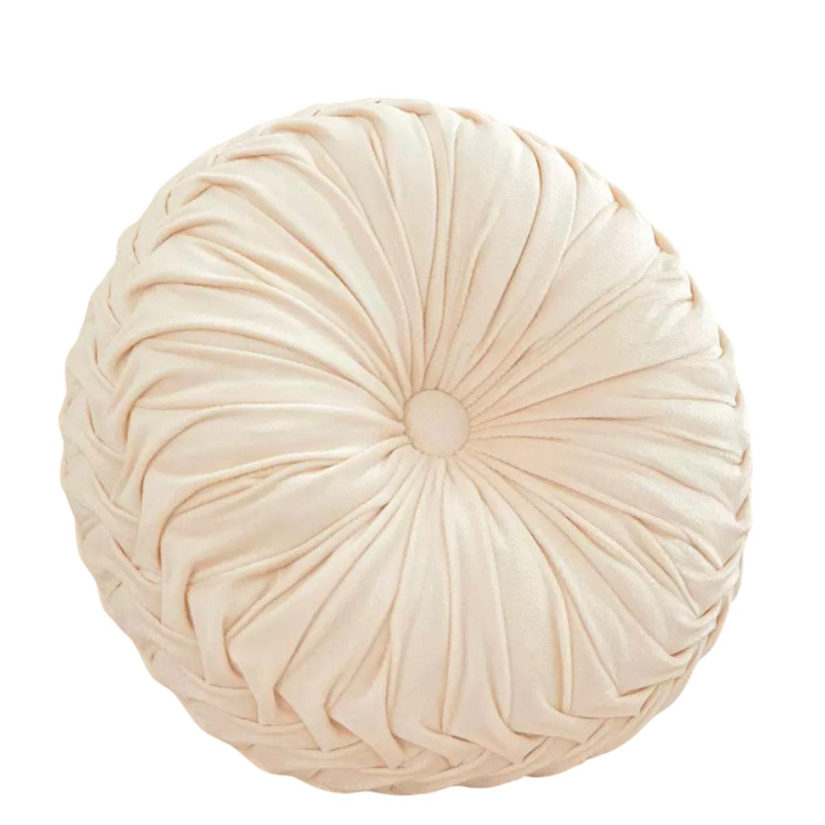 GENERICO - Cojin Velvet Redondo De Terciopelo Decorativo Elegante 37 cm