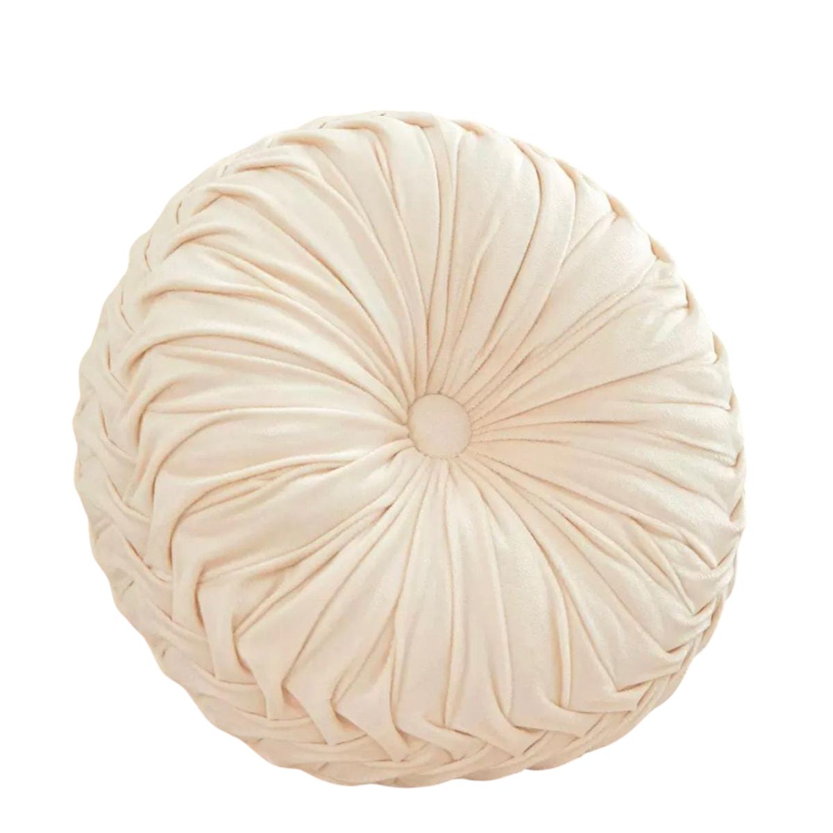 GENERICO - Cojin Velvet Redondo De Terciopelo Decorativo Elegante 37 cm