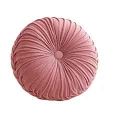 GENERICO - Cojin Velvet Redondo De Terciopelo Decorativo Elegante 37 cm