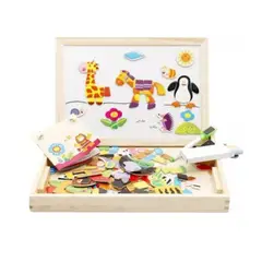 GENERICO - Pizarra Magnética de Madera Infantil Doble Cara Juguete Didáctico