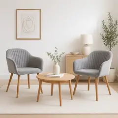 GENERICO - Butaca Sitial Poltrona Stoler Terciopelo Acolchado - Gris