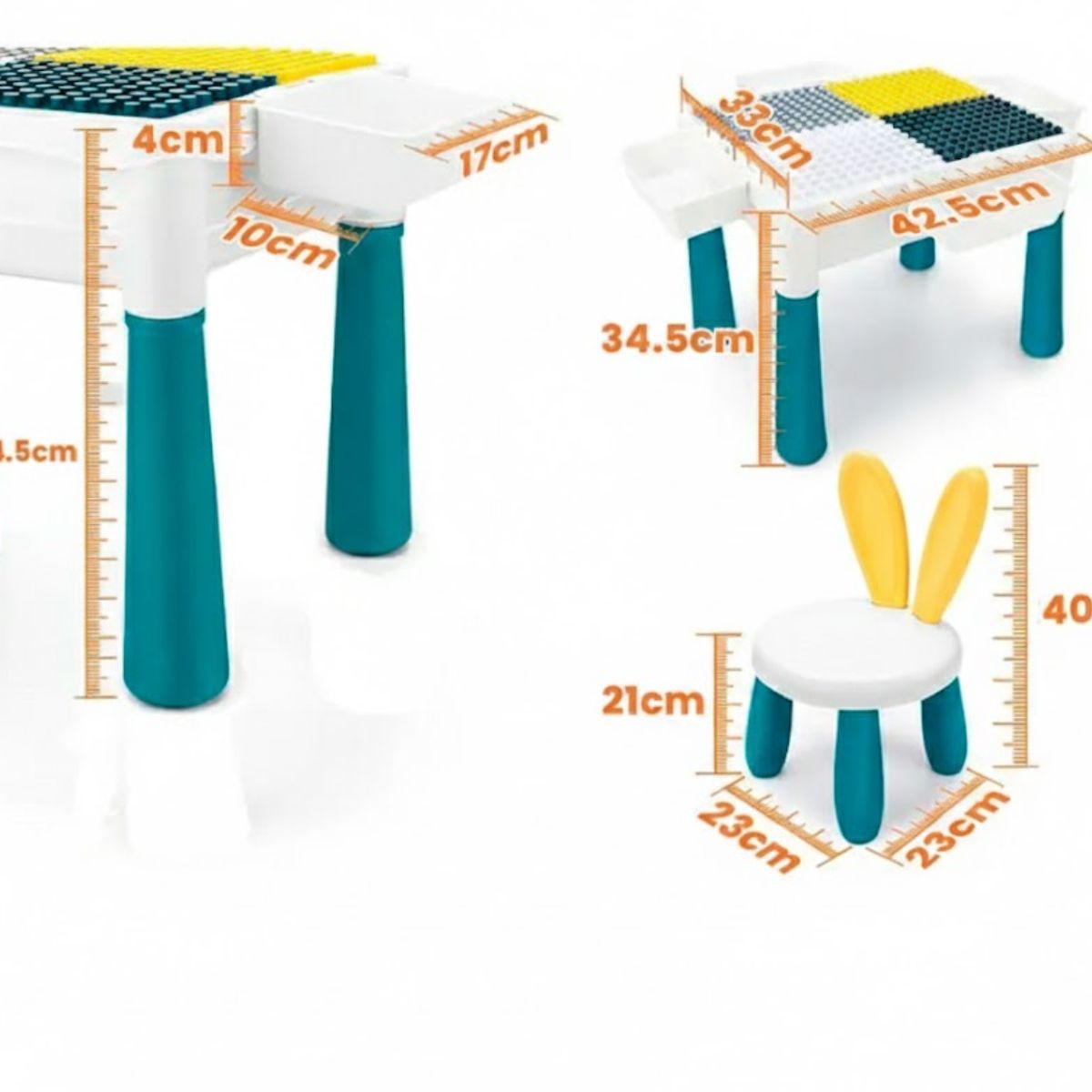 GENERICO - Mesa Didactica De Bloques Construcción Mas Silla