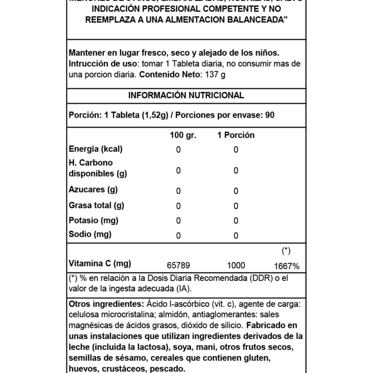 OSTROVIT - OstroVit Vitamina C 1000 Mg (90 tabs)