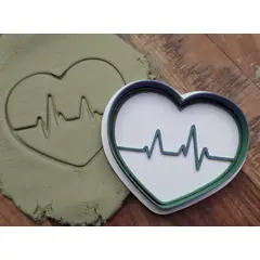 GENERICO - Cortador de Galletas con Estampado de Latido de Corazón