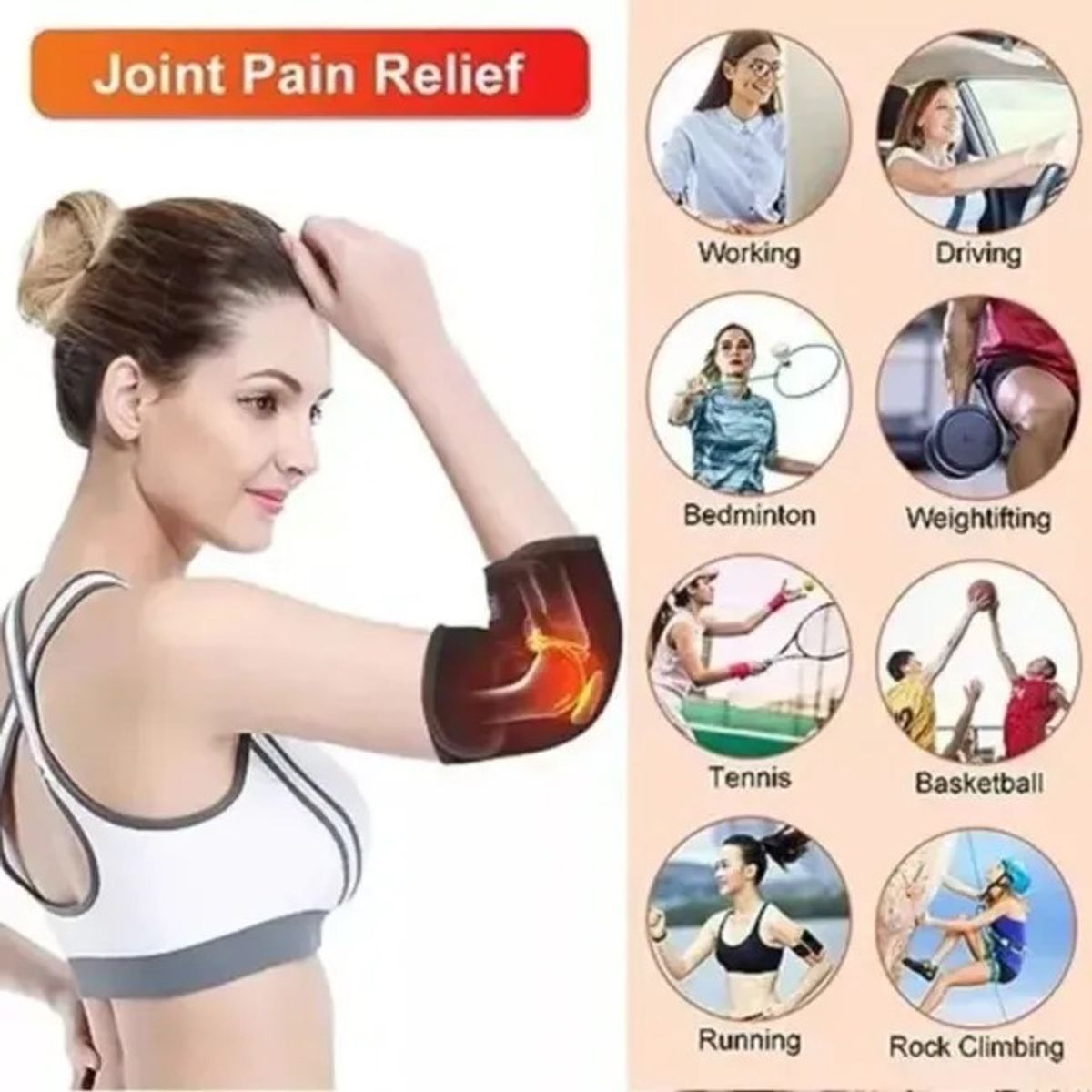 MOVI - Codera Terapéutica Dual con Calor- Con bolsillo para compresas de frío  (0)