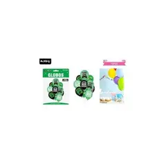 GENERICO - Set de globos de látex 10pcs feliz cumpleaños negro y verde