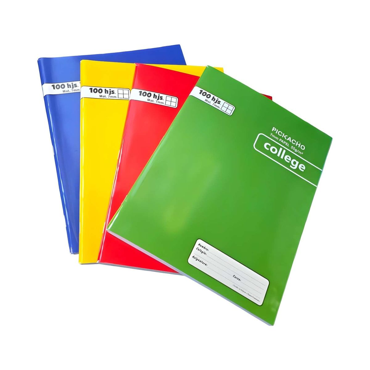 GENERICO - SET DE 10 CUADERNOS COLLEGE 7MM 100 HOJAS