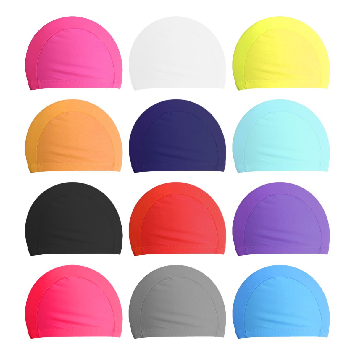 ATURE - 12 Gorros De Natación Unisex Para Piscina, Tejido De Licra