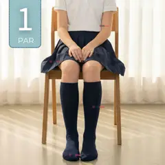 UTILISIMO - Calcetín Escolar Largo Bambú Azul Niñas