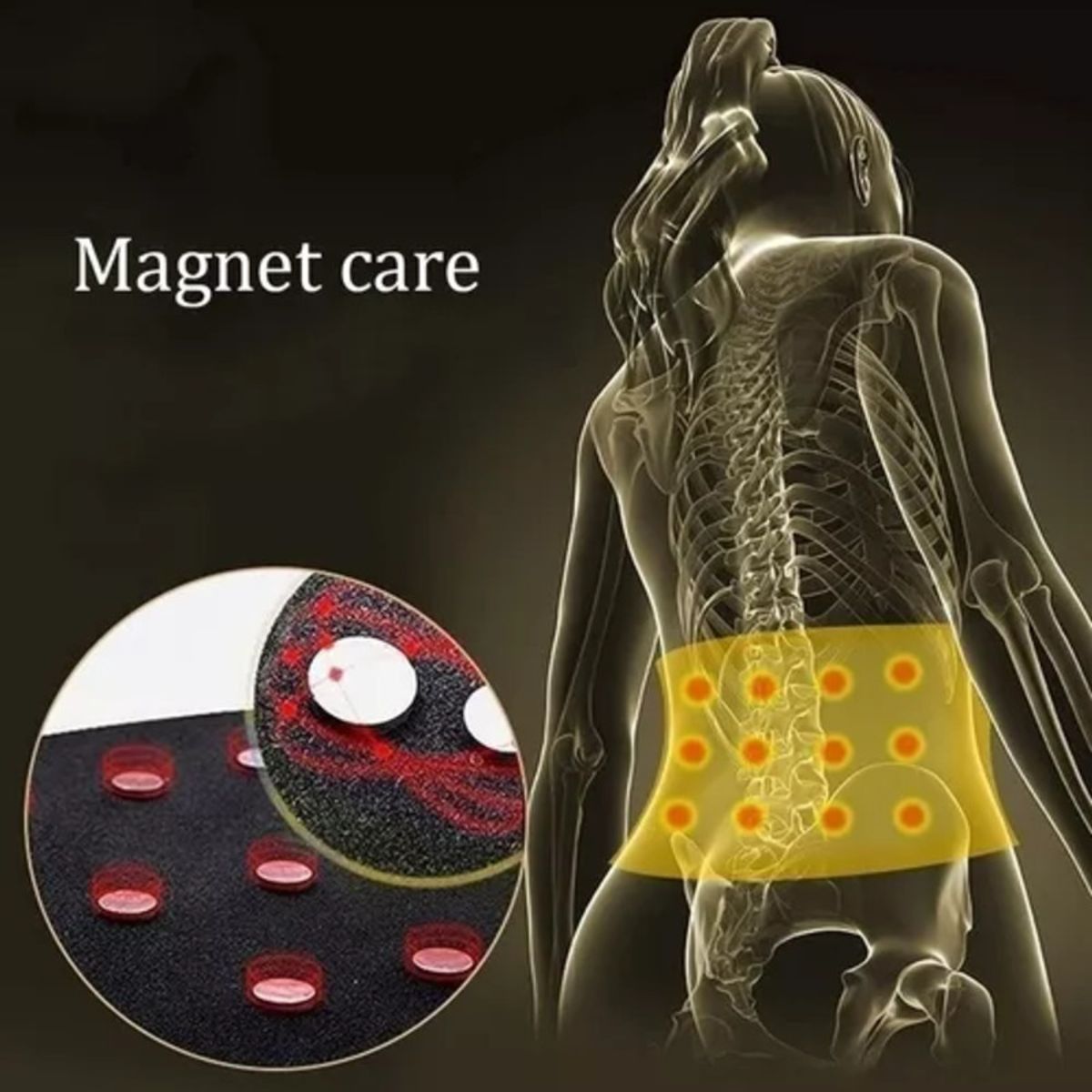 ATURE - Faja Lumbar Alivia Dolor Espalda Terapia Magnetica Termica