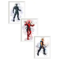 DECORACION CREATIVA - Set de Cuadros Infantiles Heroes y Villanos 2