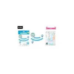 GENERICO - Set de globos látex y guirnalda azul es niño 60pcs