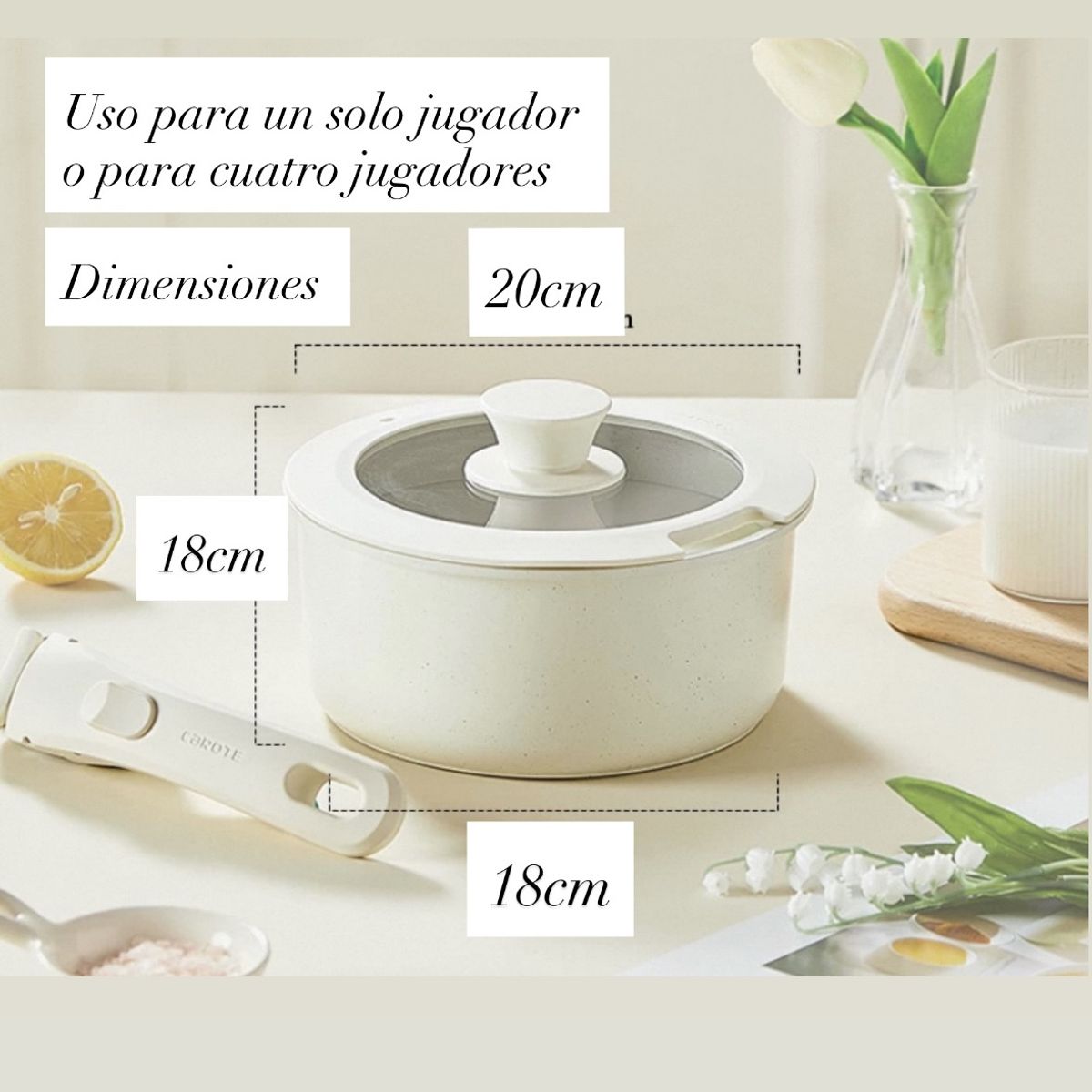 MOMO - Bateria Cocina Cacerolas De Ollas Acero Inoxidable 3pcs