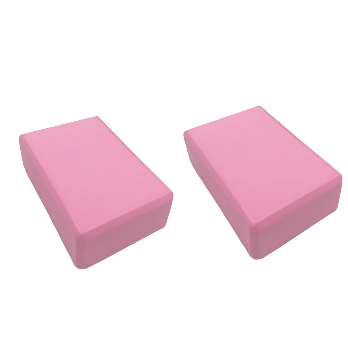 KINDA NICE - Pack 2 De Ladrillo Yoga Cubo Goma Eva Bloque Pilate Fitness Rosa