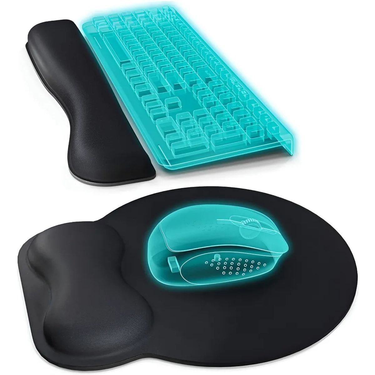 GENERICO - Memory Foam Gel Mouse Pad Soporte Para Muñeca Reposamuñecas