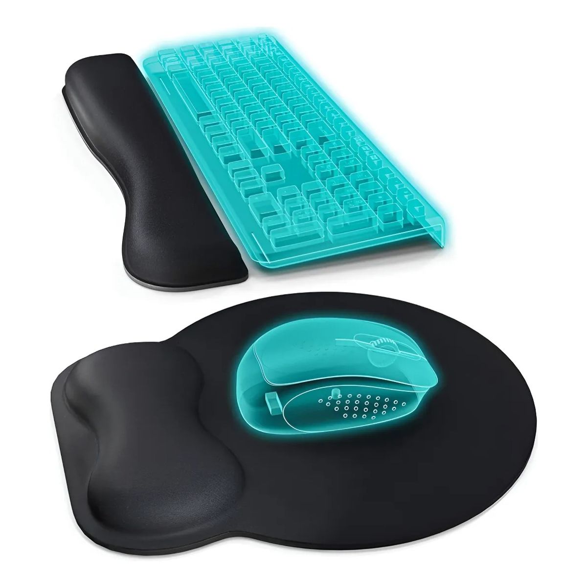 GENERICO - Memory Foam Gel Mouse Pad Soporte Para Muñeca Reposamuñecas