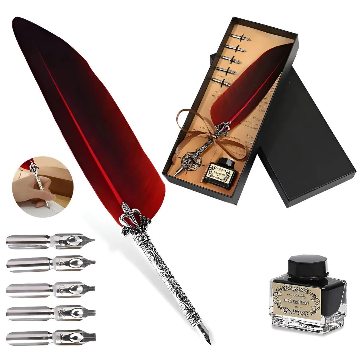 GENERICO - Pluma Estilográfica Clásica Estilo Antiguo Escribir Vintage