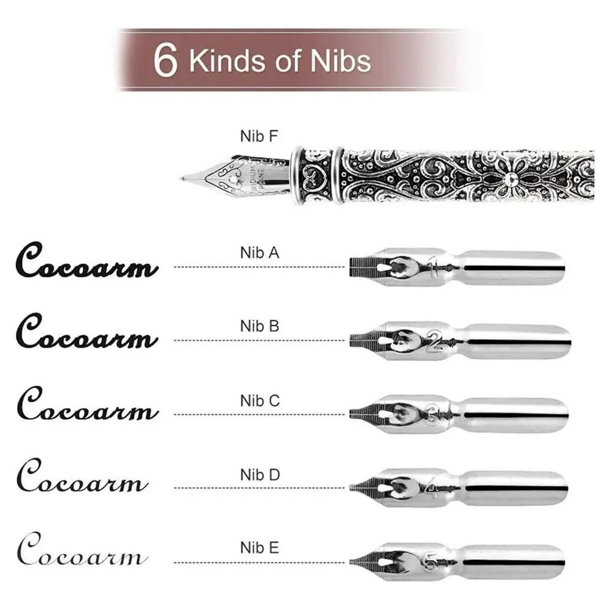 GENERICO - Pluma Estilográfica Clásica Estilo Antiguo Escribir Vintage