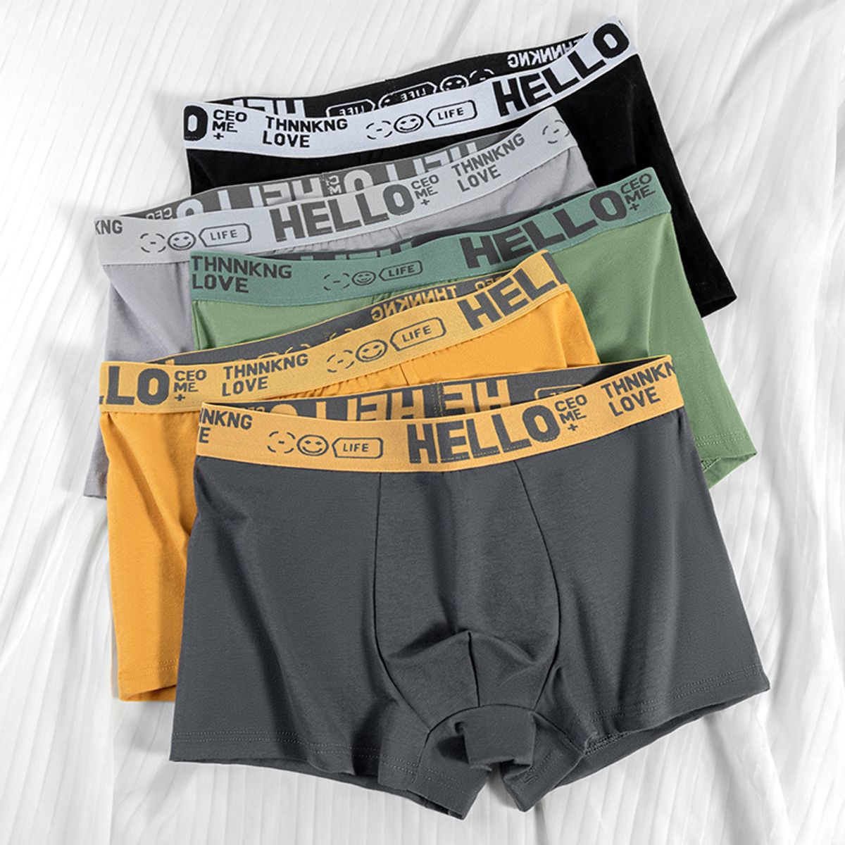 TIOZONEY - 5pcs Conjunto de ropa interior para hombre