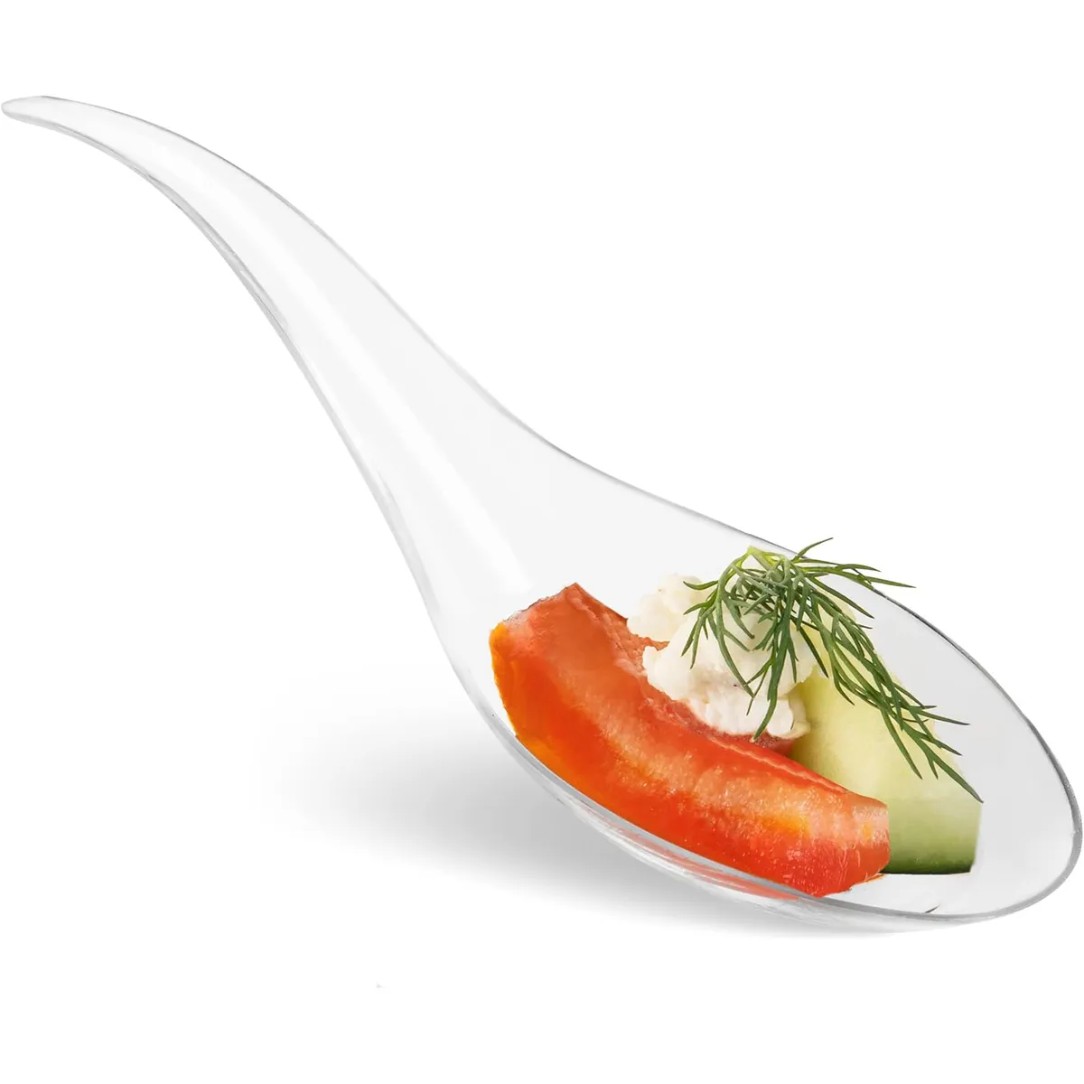 KUANGYE - X100 Cucharas De Acrílico Para Ceviche O Coctelería