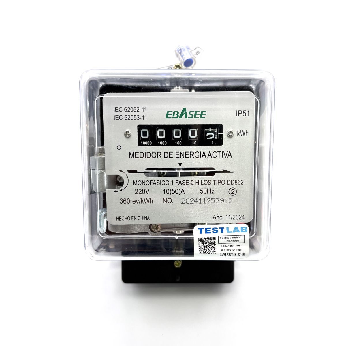 DRL LIGHTING - Medidor Magnetico Monofásico Ebasee 1050a Certificado.