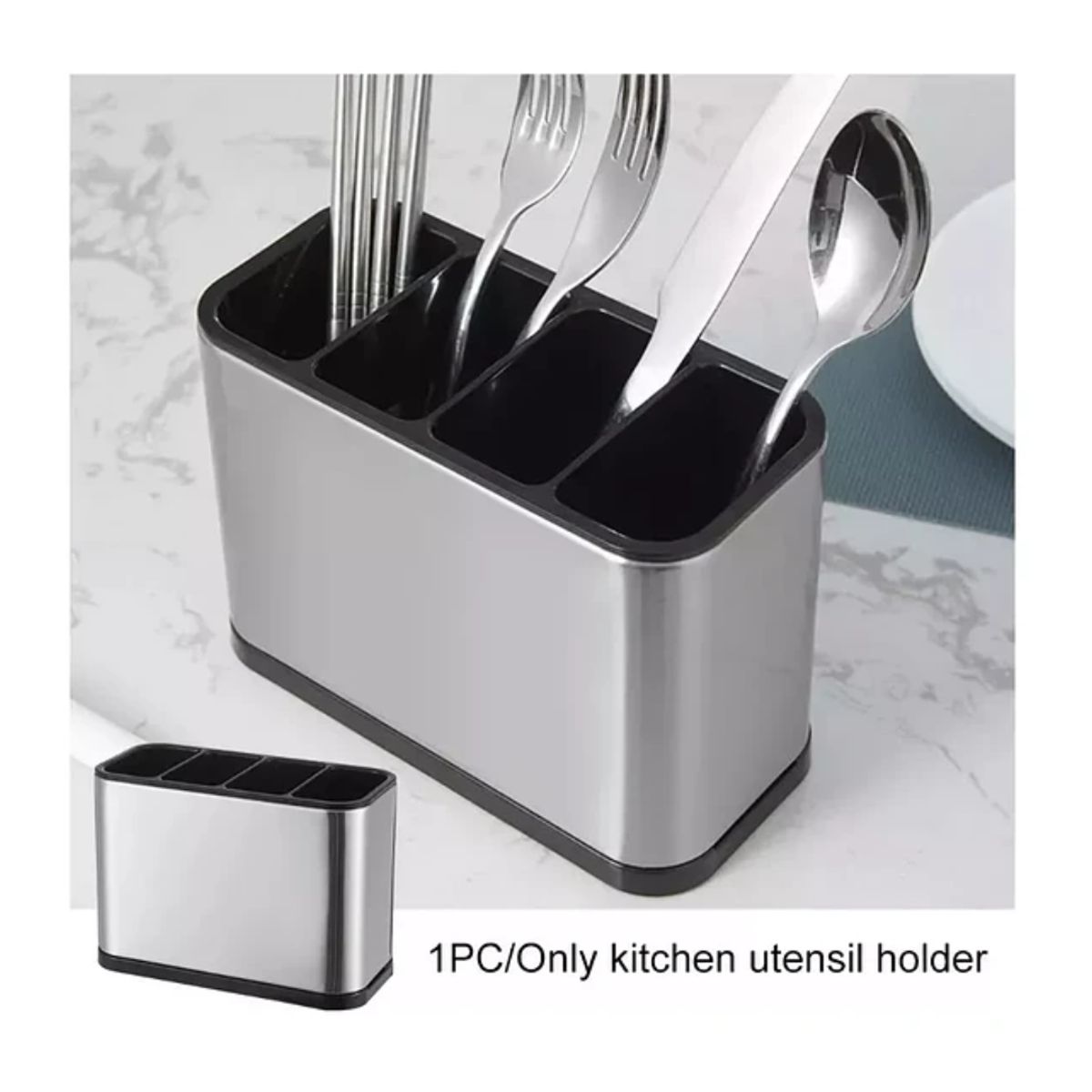 GENERICO - Soporte Para Utensilios De Cocina De Acero Inoxidable