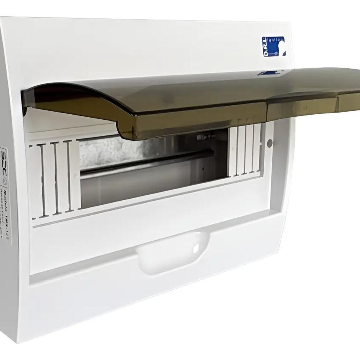 DRL - Tablero Eléctrico Sobrepuesto Drl 12 Modulos Tapa Clara Sec