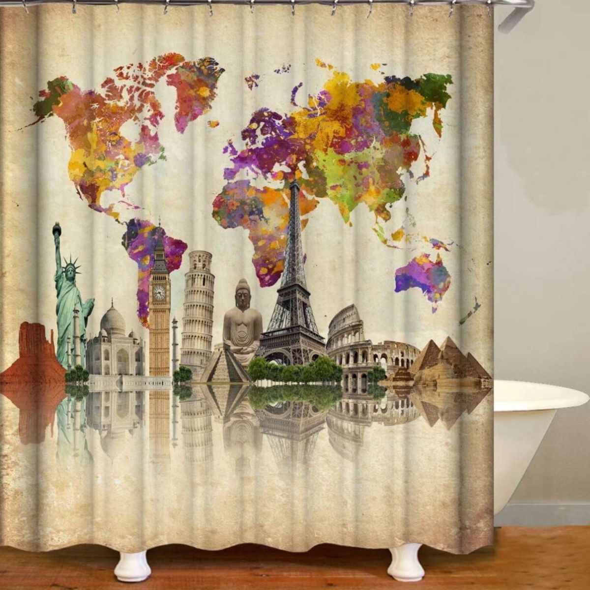 GENERICO - CORTINA DE BAÑO 180 cm