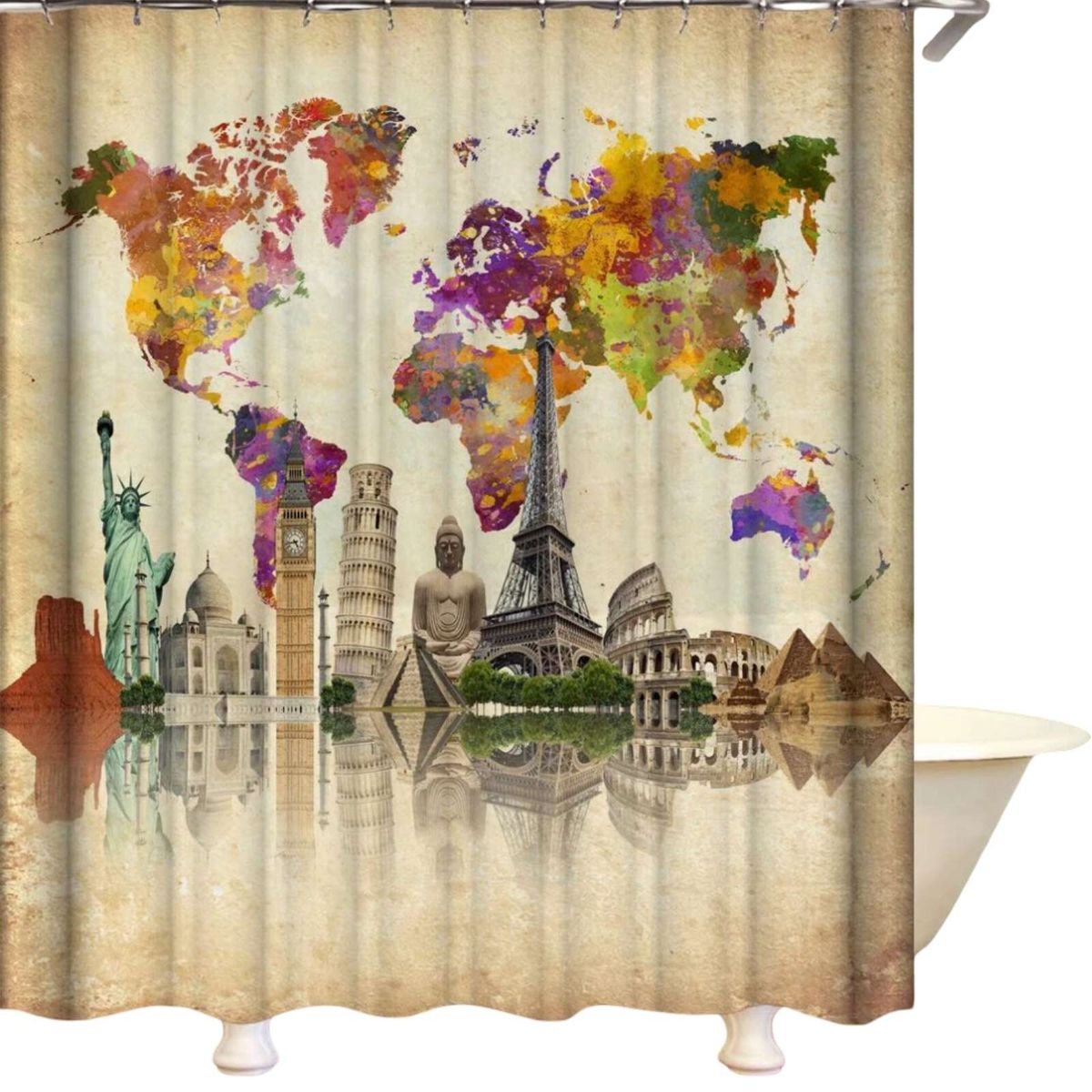 GENERICO - CORTINA DE BAÑO 180 cm