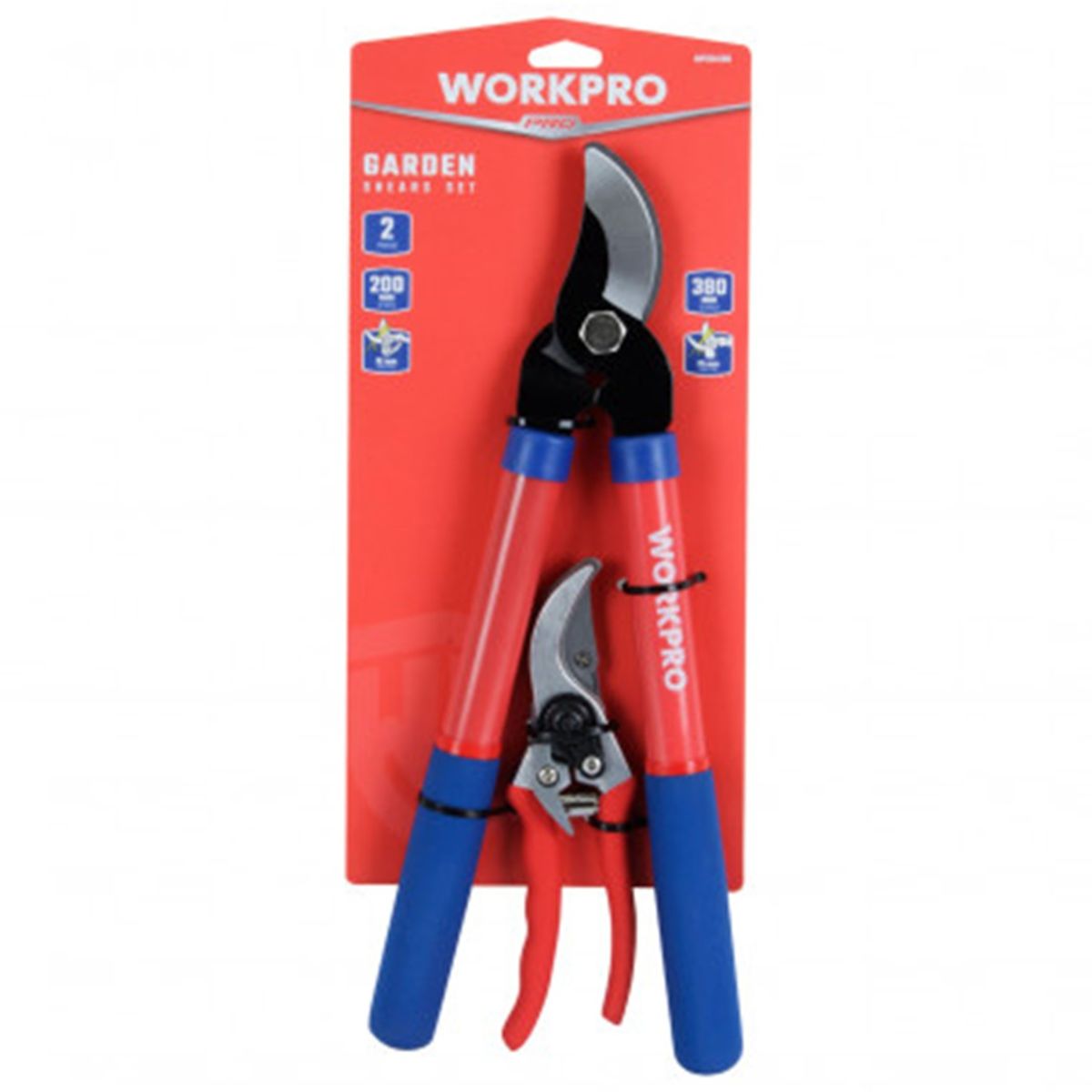WORKPRO - Juego de tijeras de poda 2 piezas